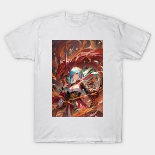 Orochi Splendor: Colorful and Exquisitely Detailed Snake-Dragon T-Shirt